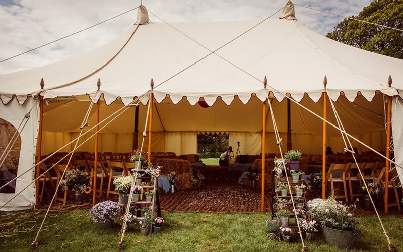 Ashbarton Estate - Ash Barton Estate wedding venue Devon festival marquee