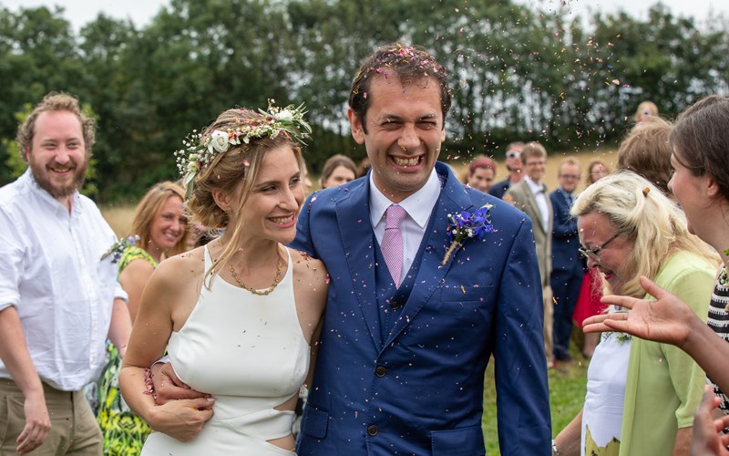 Ashbarton Estate - Ash Barton wedding venue Devon confetti