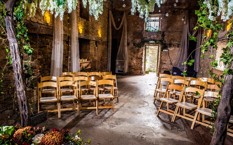 Ashbarton Estate - Ash Barton wedding venue Devon flower arch boho