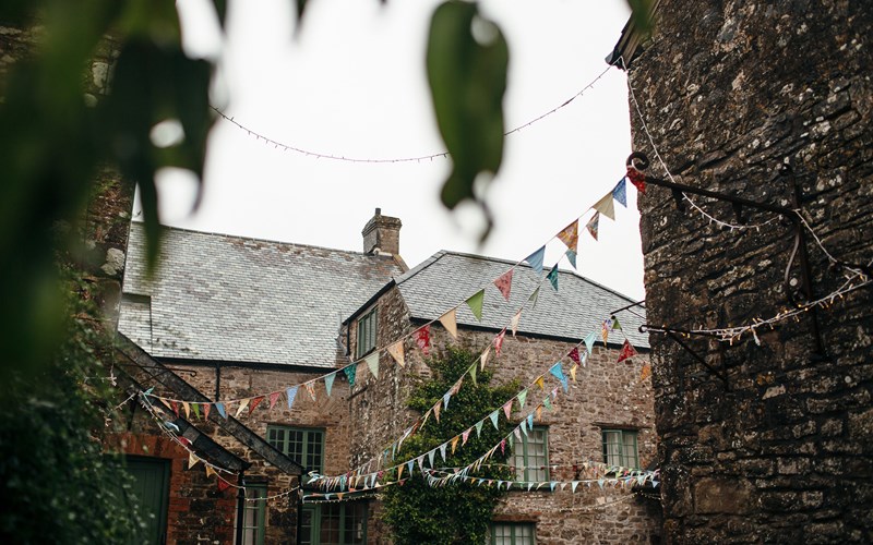 Ashbarton Estate - Ash Barton wedding venue Devon bunting