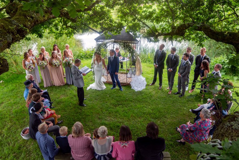 Outdoor wedding Ash Barton Devon