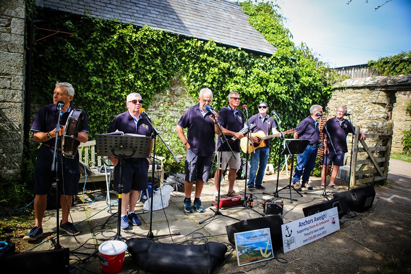 Shanty band at Ash Barton wedding venue